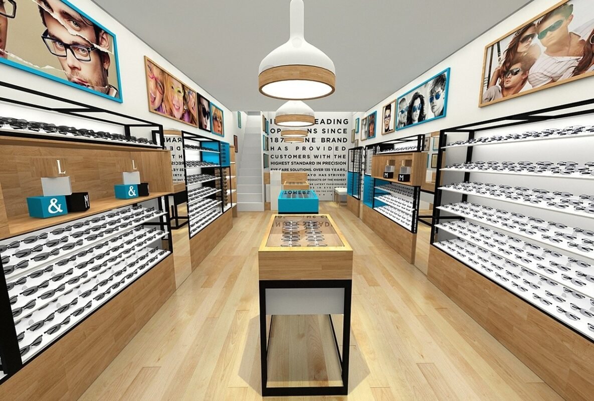 modern optical shop design in Gurgaon